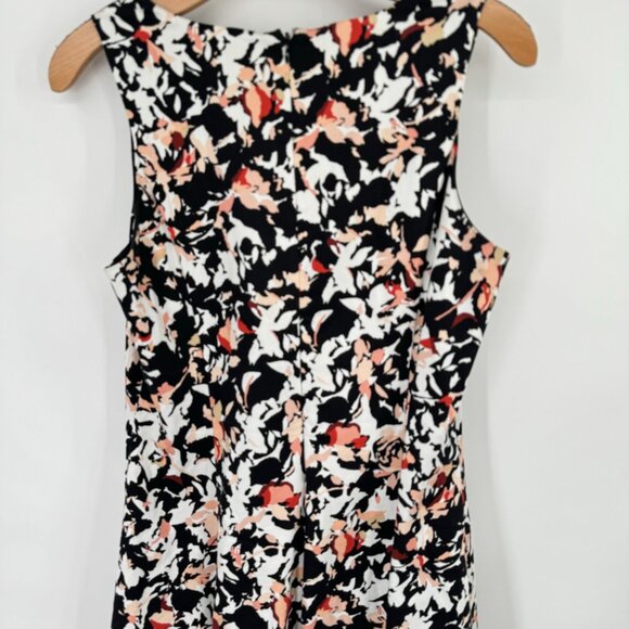 White House Black Market Womens Dress Size 8 Floral Print Sleeveless  Lace Trim - Picture 11 of 13